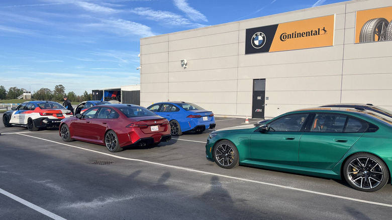 2025 BMW M5s in racing paddock