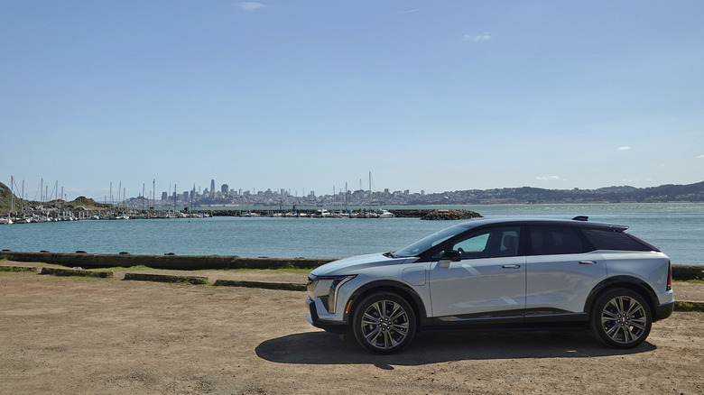 2025 Cadillac Optiq side profile by the San Francisco Bay Area