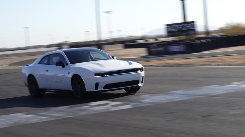 2025 Dodge Charger Daytona on track at Radford Racing School