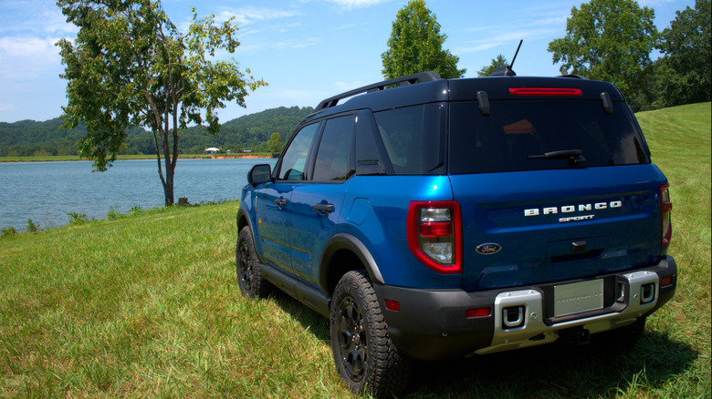 2025 Ford Bronco Sport Badlands Sasquatch parked in an open field