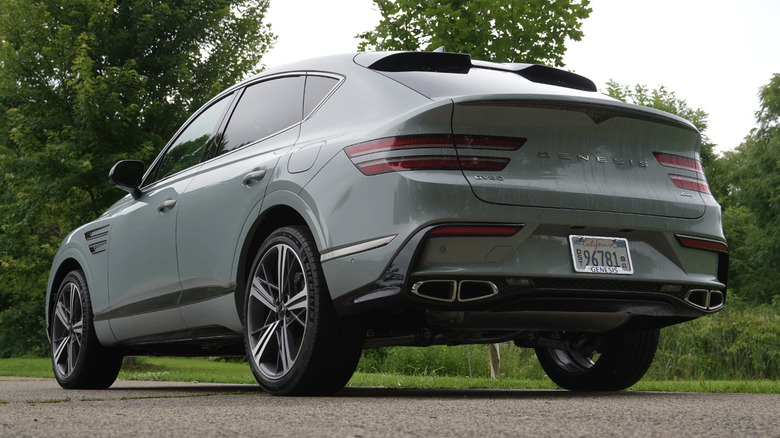 2025 Genesis GV80 Coupe rear three-quarters low angle