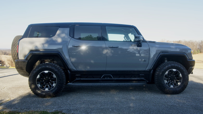 Side profile of Hummer EV