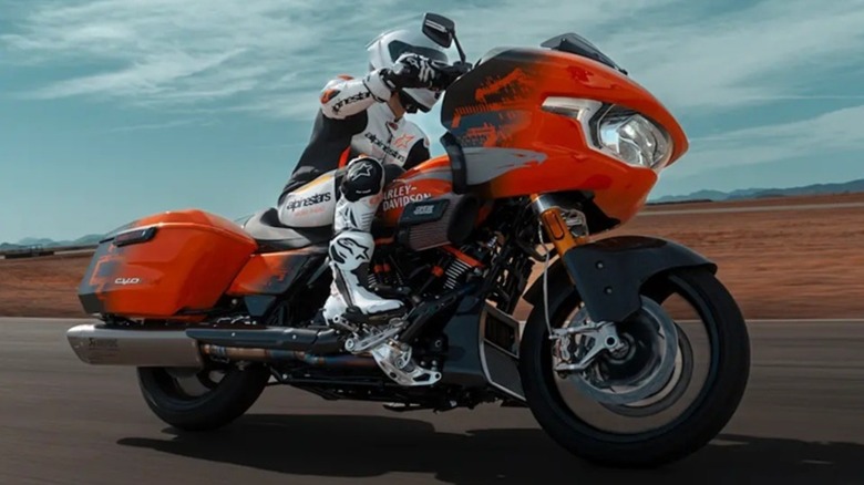 The 2025 Harley-Davidson CVO Road Glide RR at home on the track.