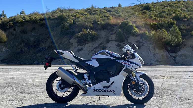 2025 Honda CBR1000RR side profile Angeles Crest