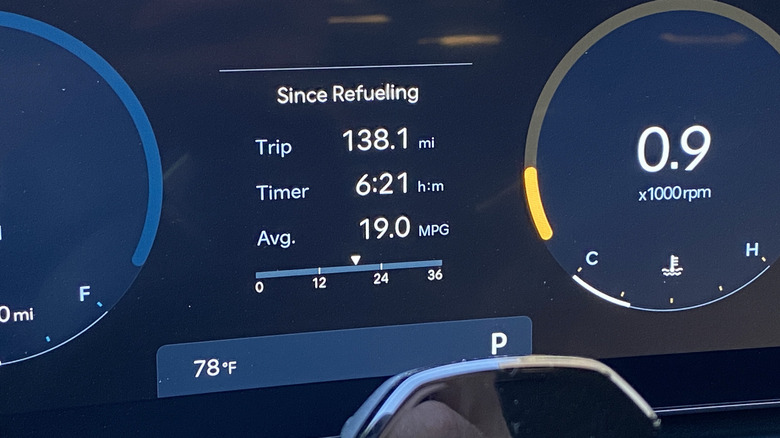 2025 Hyundai Santa Cruz fuel economy readings