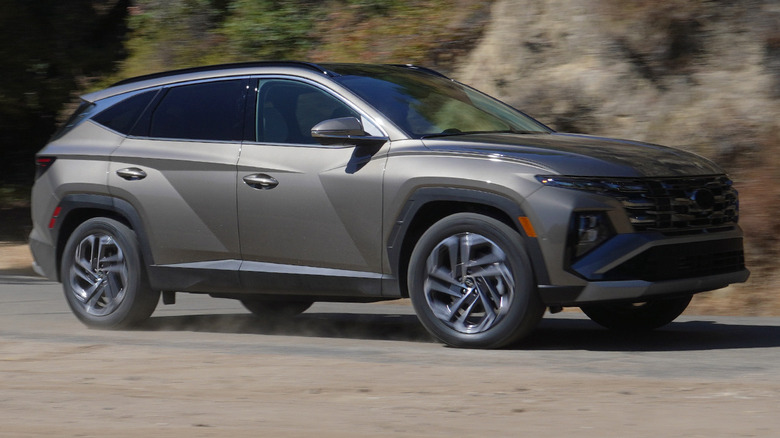 2025 Hyundai Tucson driving on a back road