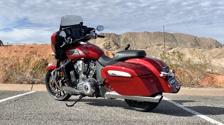 2025 Indian Chieftain parked in Nevada desert