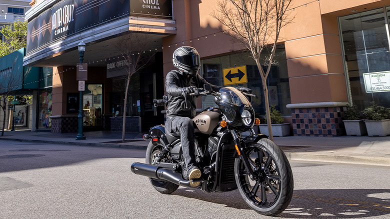 2025 Indian Scout Sport on the streets of Santa Cruz