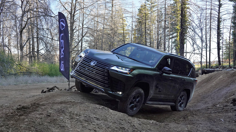 2025 Lexus LX 700h Overtrail on off-camber hill