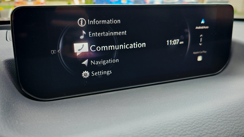 The main screen of the 2025 Mazda CX-50 Hybrid infotainment system