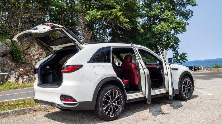 2025 Mazda CX-70 PHEV parked with doors open