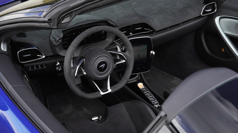 2025 McLaren Artura Spider steering wheel and dash