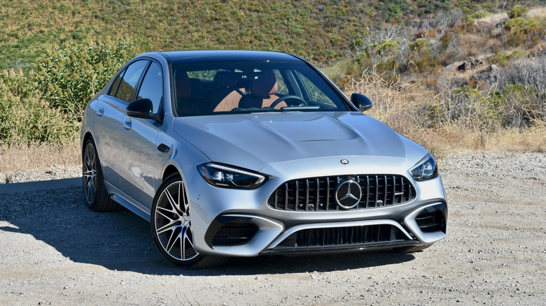 2025 Mercedes-AMG C63 S E Performance front quarter view.