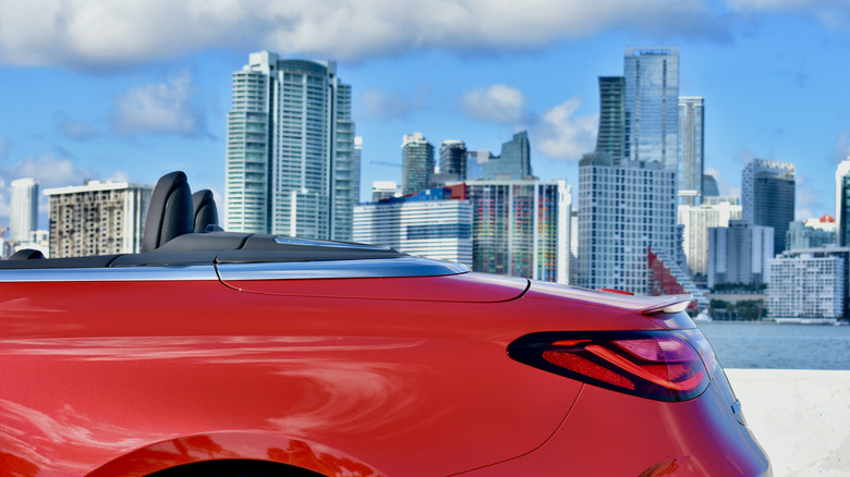 2025 Mercedes-AMG CLE 53 Cabriolet rear view.