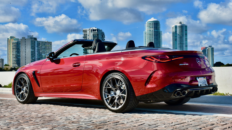 2025 Mercedes-AMG CLE 53 Cabriolet rear quarter view.