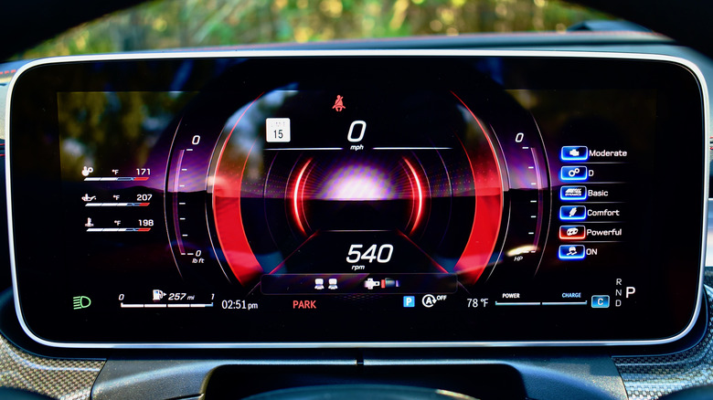 2025 Mercedes-AMG CLE 53 Cabriolet instrument cluster.