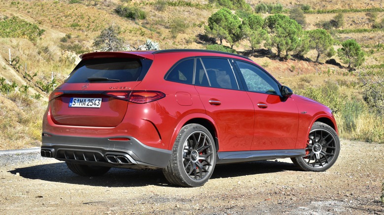 2025 Mercedes-AMG GLC 63 S E Performance rear three quarter view.