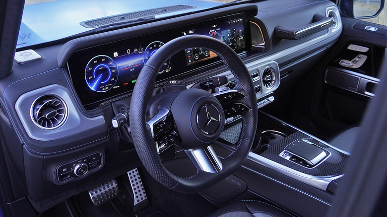 2025 Mercedes-Benz G 580 with EQ Technology steering wheel and dash detail