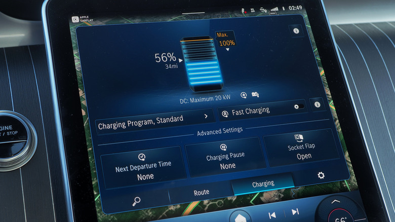 GLC 350e PHEV battery status display