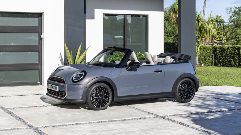 2025 MINI convertible in front of house