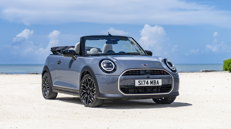 2025 MINI convertible on beach