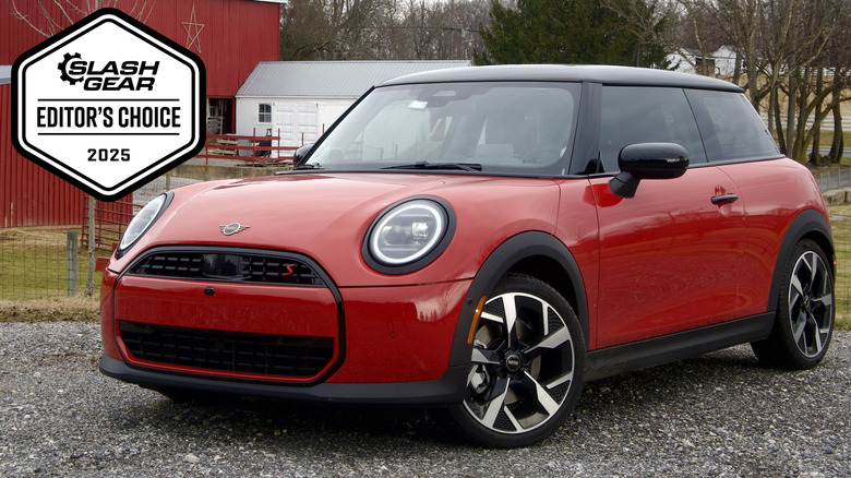 2025 MINI Cooper S in front of a barn