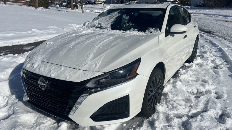 2025 Nissan Altima in the snow