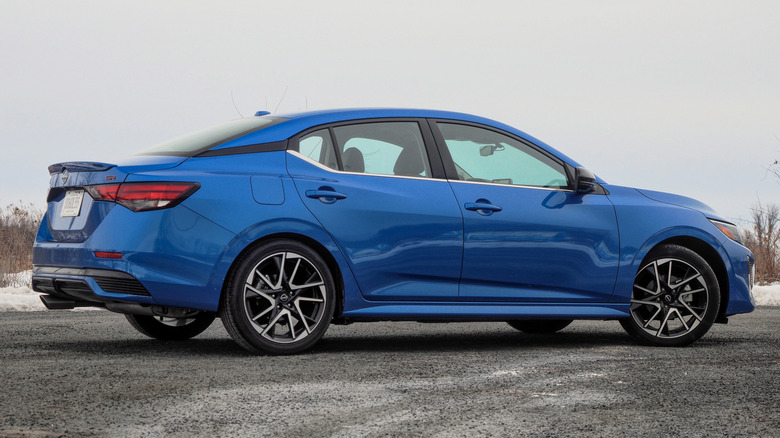 2025 Nissan Sentra rear quarter view parked