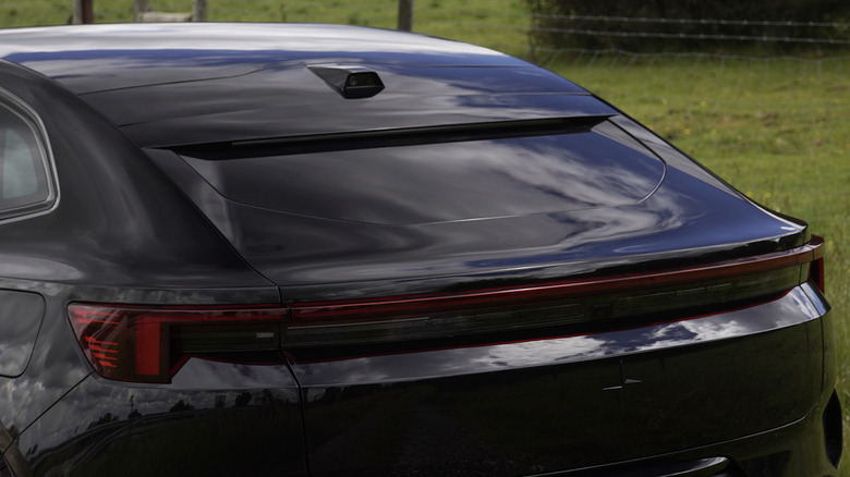 2025 Polestar 4 rear hatch without window glass detail