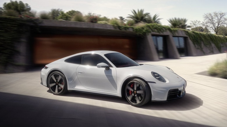 Porsche 911 Carrera S parked in driveway