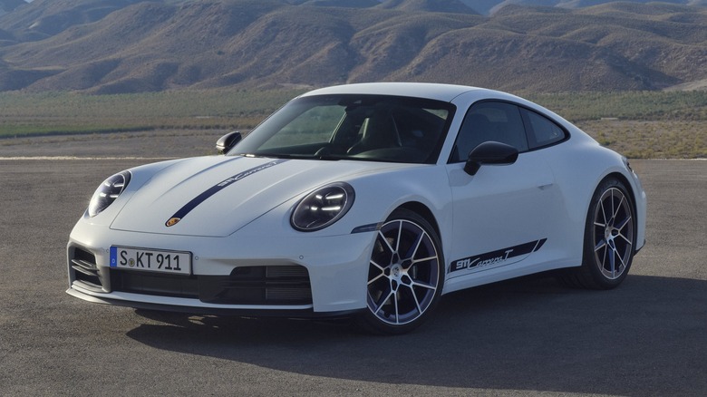 2025 model year Porsche 911 Carrera T in white