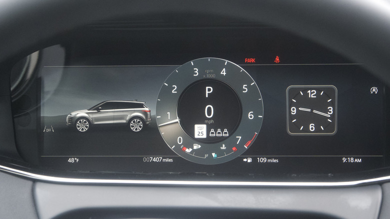 Range Rover Evoque gauge cluster