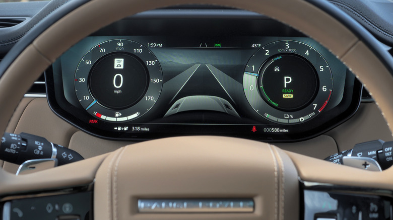 2025 Range Rover Sport PHEV instrument cluster