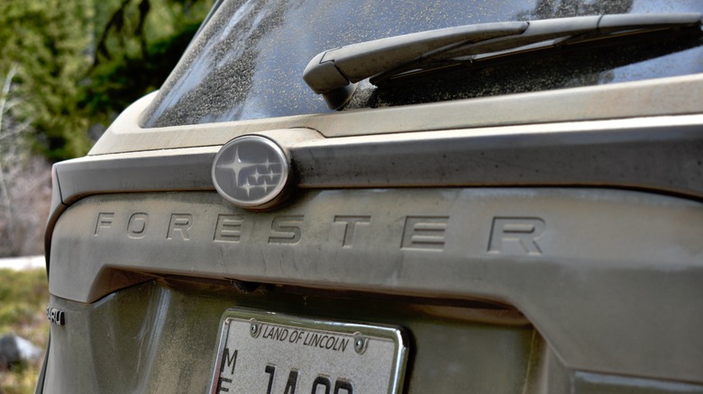 2025 Subaru Forester tailgate lettering.