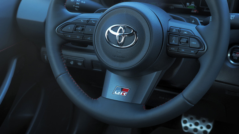 2025 Toyota GR Corolla steering wheel detail