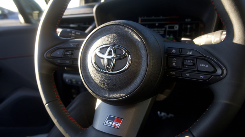 GR Corolla steering wheel