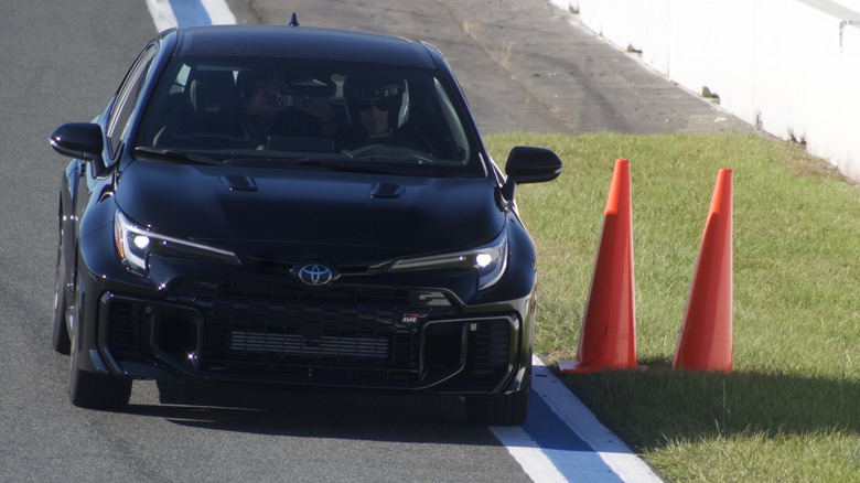 GR Corolla on track