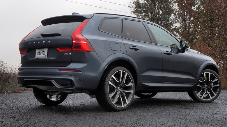 2025 Volvo XC60 B5 rear three-quarter view