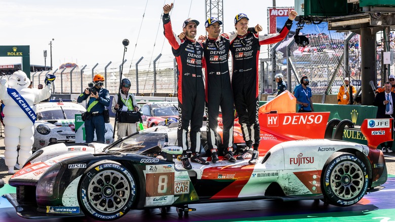 Team Toyota celebrates