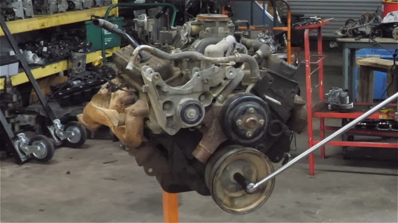 Chevy Truck L-31 Vortec in shop