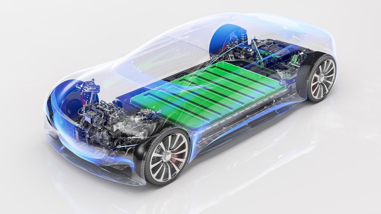 EV battery illustration