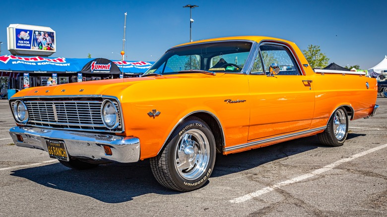 Ford Ranchero in parking lot