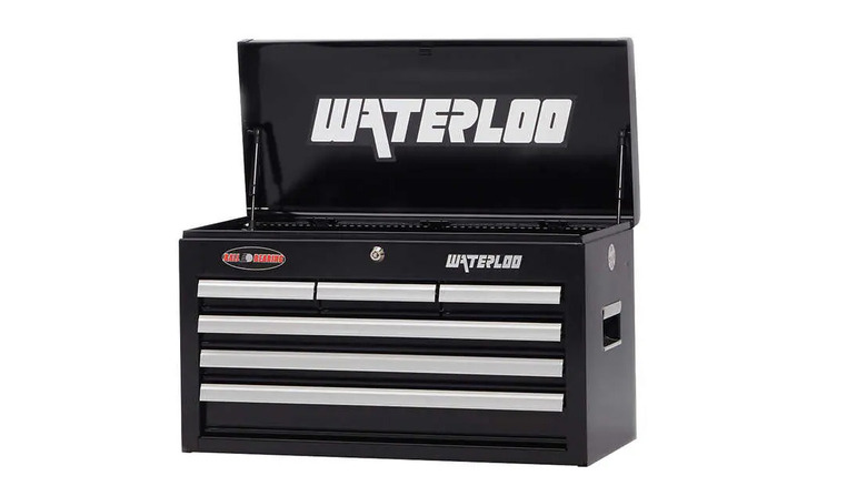 black waterloo tool chest