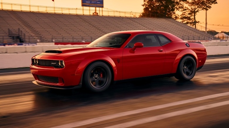 Action shot of the 2018 Dodge Challenger SRT Demon