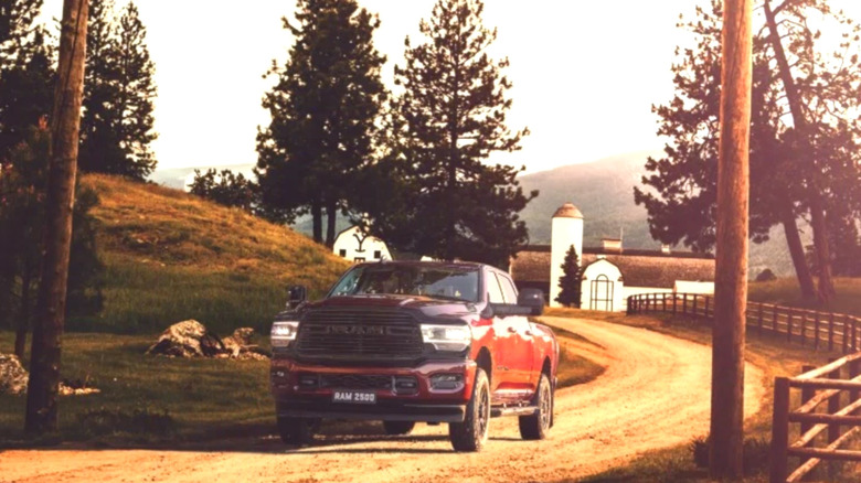 Yellowstone Edition Ram Driving off the Ranch