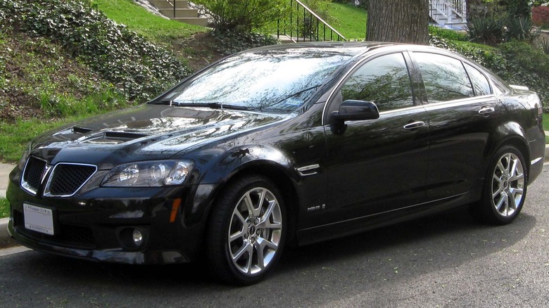 Black Pontiac G8 GXP parked