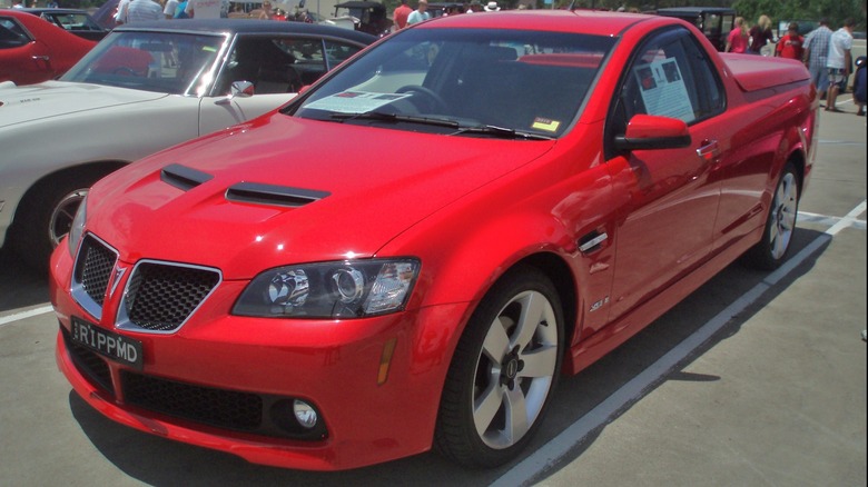 Bright red Pontiac G8 ST