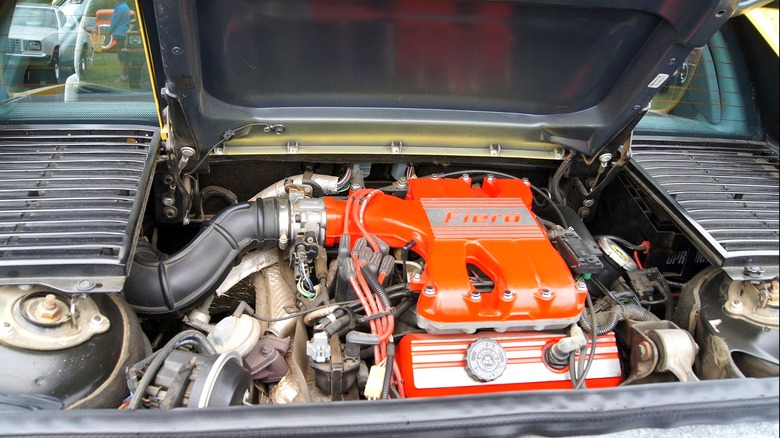 Pontiac Fiero engine bay