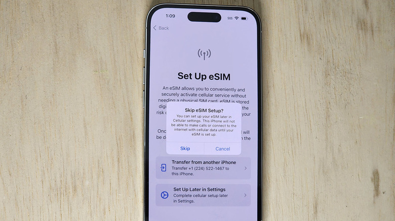 setting up an eSIM