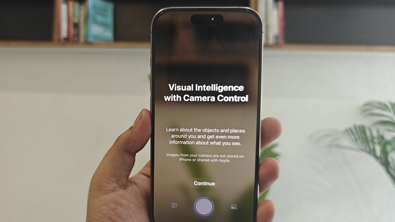 Running Apple's Visual Intelligence system on an iPhone 16 Pro.